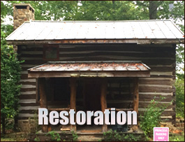 Historic Log Cabin Restoration  Elliott,  South Carolina